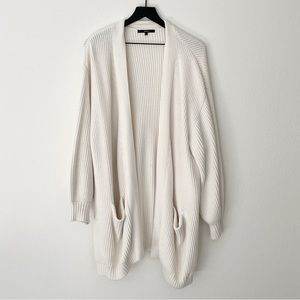 Quince oversized organic cotton cardigan in ivory